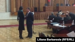 Corina Fusu și Valeriu Muntean astăzi în Parlament