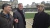 Хамид Исмаилов (первый справа) вместе с писателями из стран ЦА. Париж, февраль 2013 года.