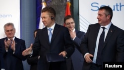 Tomislav Nikolić, Alexei Miller, Aleksandar Vučić i Dušan Bajatović