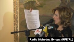 Поранешната министерка за култура Елизабета Канческа-Милевска, која е пратеничка 