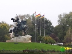 Steagurile abhaz, sud-osetin și nagorno-karabah, la Tiraspol