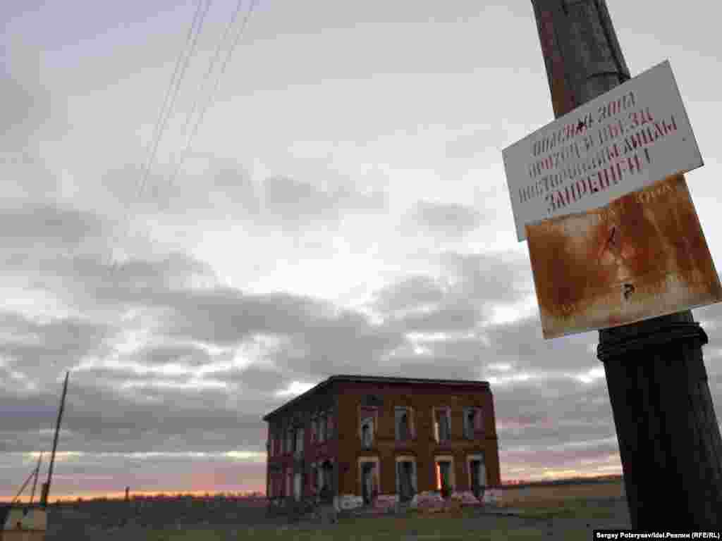 The sign says &quot;Danger Zone.&quot; An explosion on September 29, 1957, contaminated an area of 23,000 square kilometers and exposed more than 270,000 people to significant levels of radiation. &nbsp;