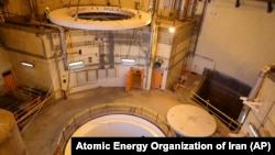 Iran's Arak heavy-water reactor's secondary circuit pictured on December 23, 2019.