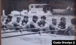 Magyar Imre a magyar nemzeti evezős csapat sportolójaként