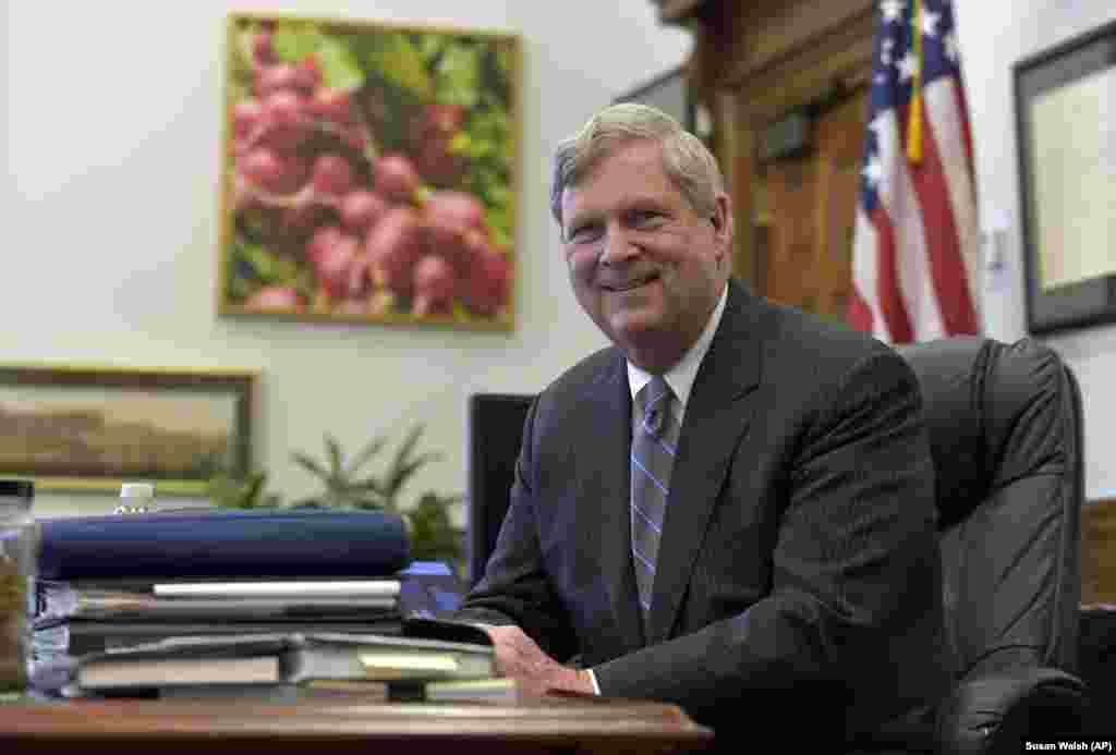 Secretar pentru Agricultură &ndash; Tom Vilsack Oferă consiliere cu privire la producția de alimente și pe probleme agricole și supraveghează programele de asistență alimentară. Tom Vilsack, fost guvernator al statului Iowa, a fost secretar al agriculturii în timpul celor două mandate ale administrației Obama. De atunci, a fost președinte executiv al Consiliului SUA pentru produse lactate.