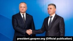 Igor Dodon și Vadim Krasnoselski la Bender, 25 decembrie 2018
