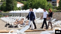 Премиерот Никола Груевски во посета на Дојран на 17 мај 2013 година.