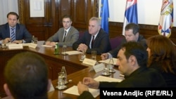 Pamje nga takimi me të ashtuquajturit kryetarë të katër komunave paralele të veriut