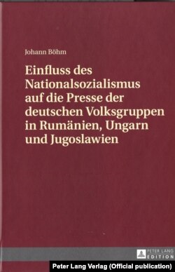Einfluss des Nationalsozialismus auf die Presse der deutschen Volksgruppen in Rumänien, Ungarn und Jugoslawien. Zeitungsstrukturen und politische Schwerpunktsetzungen, Peter Lang Verlag, Frankfurt am Main 2016, 374 pp.