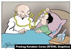 Caricatură de Predrag Koraksic Corax