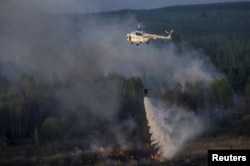 Гасіння минулої пожежі в зоні відчуження Чорнобильської АЕС. 28 квітня 2015 року
