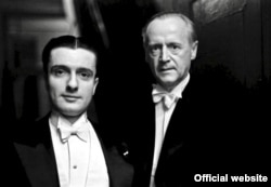 Dinu Lipatti alături de dirijorul german Hans von Benda la Ateneu în 1943 (Foto: Willy Pragher)