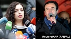 Vjosa Osmani nga LDK dhe Albin Kurti nga LVV.