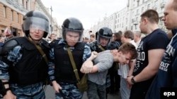 Moscova, proteste anticoruție de Ziua Rusiei. 12 iunie 2017