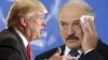 Colajul îi înfățișează pe președintele SUA, Donald Trump, și pe liderul Belarusului, Aleksandr Lukașenko.