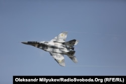 Një avion MiG-29 i forcave ajrore ukrainase.