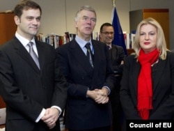 Šefovi pregovaračkih timova Beograda i Prištine u Briselu, novembar 2011.
