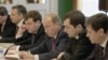 Это не горизонталь, это - вертикаль: Жуков, Сурков, Путин, Медведев (справа налево)