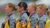На Олімпійських іграх у Лондоні українські веслувальники Яна Дементьєва, Анастасія Коженкова, Наталя Довгодько та Катерина Тарасенко вибороли золото в академічному веслуванні – командному виді змагань