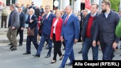 Lideri socialişti la mitingul de 1 Mai