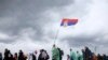 Србија - студенти и антивладини демонстранти маршираат кон Белград на заеднички протест, 13 март 2025 година. (АП Фото/Армин Дургут)