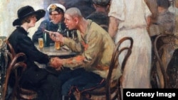 Иван Владимиров. Некому защитить, 1920-е. Фрагмент картины.