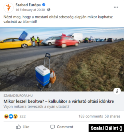 Az egyik cikkünk a Facebookon megosztva. A kép és a cím hangsúlyos az ilyen jellegű hírfogyasztásnál, az újság márkaneve, hitelessége lényegesen kevésbé.