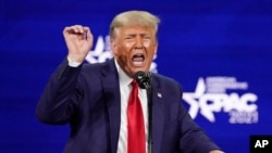 Доналд Трамп т на Конференцијата за конзервативна политичка акција во Орландо, Флорида, 28.02.2021.