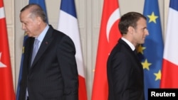 Ֆրանսիայի նախագահ Էմանյուել Մակրոն և Թուրքիայի նախագահ Ռեջեփ Էրդողան, արխիվ