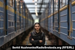 Katerina Esipciuk, prima și singura femeie mecanic de metrou din Kiev.