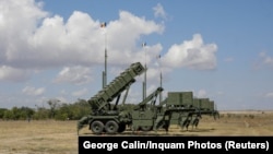 Un sistem de rachete sol-aer Patriot la Centrul Național de Instruire pentru Apărare Antiaeriană, din Capu Midia, 17 septembrie 2020.