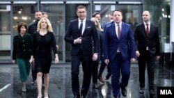 Владо Мисајловски и останатите носители на изборните листи на ВМРО-ДПМНЕ за изборите