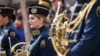 Garda ceremoniale e Forcës së Sigurisë së Kosovës gjatë një ceremonie për të shënuar 14-vjetorin e shpalljes së pavarësisë së Kosovës në Prishtinë.