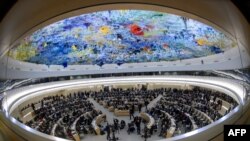 Зала засідань Ради ООН з прав людини. Женева, Швейцарія