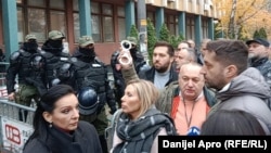 Зградата на Вишото јавно обвинителство и судот во Нови Сад, 28 ноември 2024