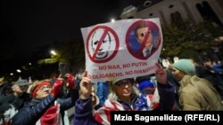 Ellenzéki tüntetés Tbilisziben 2024. november 4-én