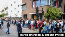 Coadă la secția de vot, Londra.