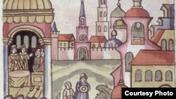 Стрелецкий бунт. Миниатюра из «Жития Петра Великого» П.Н. Крекшина. 40-е годы XVIII в. Отдел рукописей Государственного Исторического музея