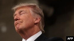 Президент США Дональд Трамп во время обращения к Конгрессу