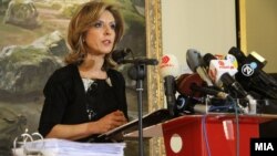 Прес-конференција на министерката за култура Елизабета Канческа-Милевска во Музејот на ВМРО.