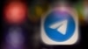 Logo aplikacije za razmenu poruka Telegram, 8. novembar 2021.