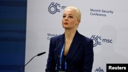Сопругата на Алексеј Навални, Јулија Навалнаја на конференцијата за безбедност во Минхен.