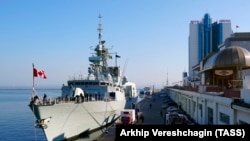 Navă canadiană în portul Odesa, 1 aprilie 2019