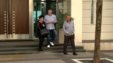 Representatives of the families of victims of mass murders in Cetinje in front of the Government of Montenegro