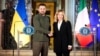 Președintele ucrainean, Volodimir Zelenski, și prim-ministra italiană, Giorgia Meloni, la Roma, pe 10 iulie 2025.