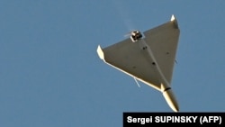 Dronă de proveniență iraniană într-un atac asupra capitalei ucrainene Kiev, 17 octombrie 2022.