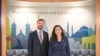 Predsjednica Kosova Vjosa Osmani i visoki zvaničnik američkog State Departmenta za evropske poslove Brendan Hanrahan, juli 2025.