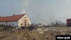 Местото каде настана пожарот во Трубарево.