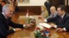 Tomislav Nikolić i Ivica Dačić prilikom davanja mandarta, Beograd, 28. juni 2012.