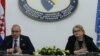 Hrvatski ministar vanjskih i europskih poslova Gordan Grlić Radman tokom sastanka s ministricom vanjskih poslova BiH Biserom Turković, 14. april, 2021. 